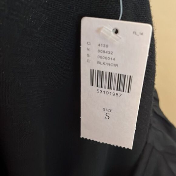 Anthropologie Maeve Annika Black Puffy Balloon Sleeve Dress Minimalist Modern - Picture 14 of 16